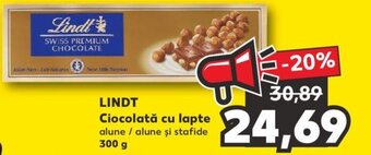 Kaufland Lindt ciocolată cu lapte 300g Ofertă