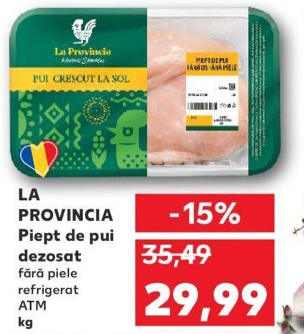 Kaufland La provincia piept de pui dezosat 1kg Ofertă