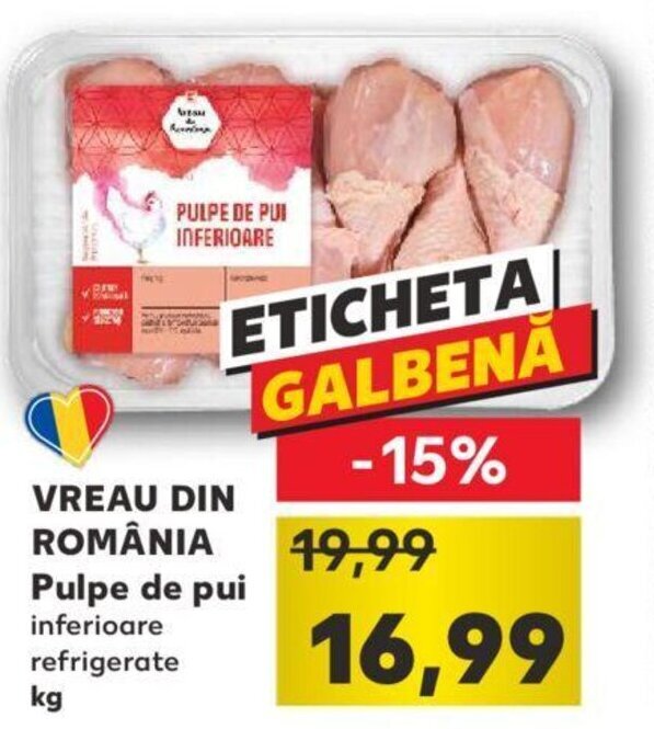 Kaufland Vreau din românia pulpe de pui 1kg Ofertă