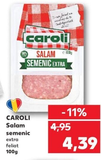 Kaufland Caroli salam semenic 100g Ofertă