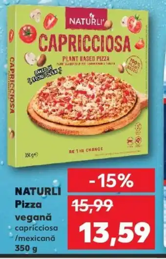 Kaufland Naturli pizza vegană 350g Ofertă
