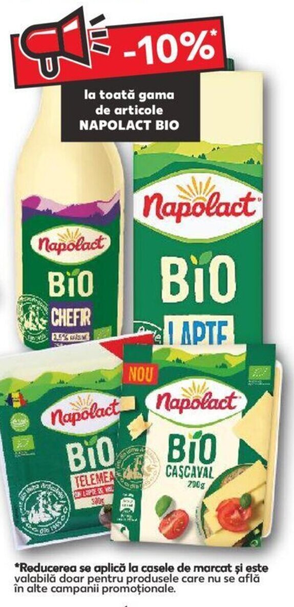 Kaufland Napolact bio la toată gama de articole Ofertă