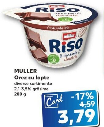 Kaufland Muller orez cu lapte 200g Ofertă