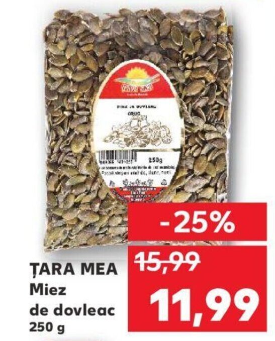 Kaufland Țara mea miez de dovleac 250g Ofertă