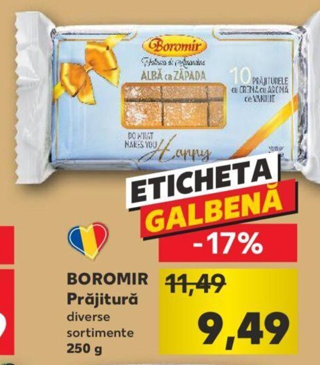 Kaufland Boromir prăjitură 250g Ofertă