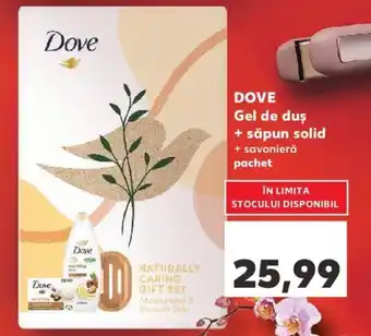 Kaufland Dove gel de duș + săpun solid + savonieră pachet Ofertă