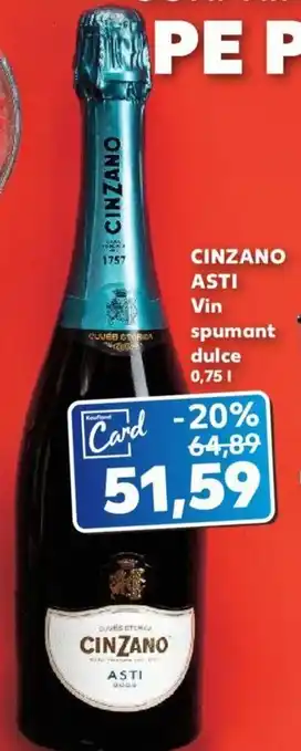 Cinzano asti vin spumant dulce 0.75l