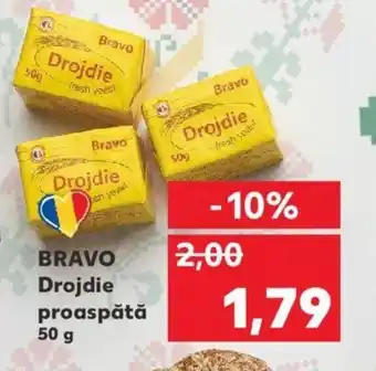 Kaufland Bravo drojdie proaspătă 50g Ofertă