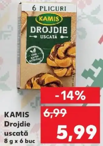 Kaufland Kamis drojdie uscată 8 g x 6 buc Ofertă
