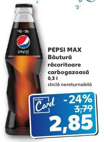 Kaufland Pepsi max băutură răcoritoare carbogazoasă 0.3l Ofertă