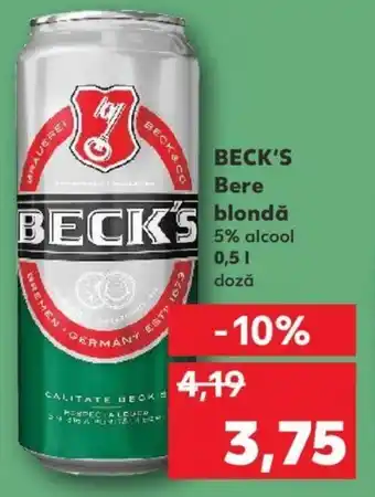 Kaufland Beck's bere blondă 0.5l Ofertă
