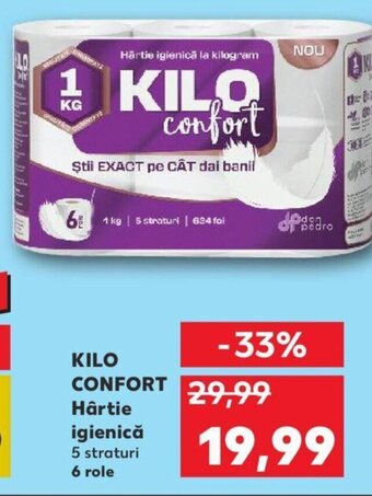 Kaufland Kilo confort hârtie igienică 6 role Ofertă