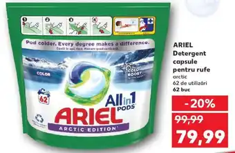 Ariel detergent capsule pentru rufe 62 buc