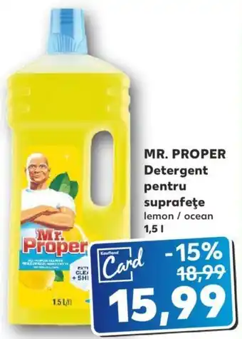 Kaufland Mr. proper detergent pentru suprafețe 1.5l Ofertă