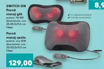Kaufland Switch on pernă masaj gât / spate 1 buc Ofertă