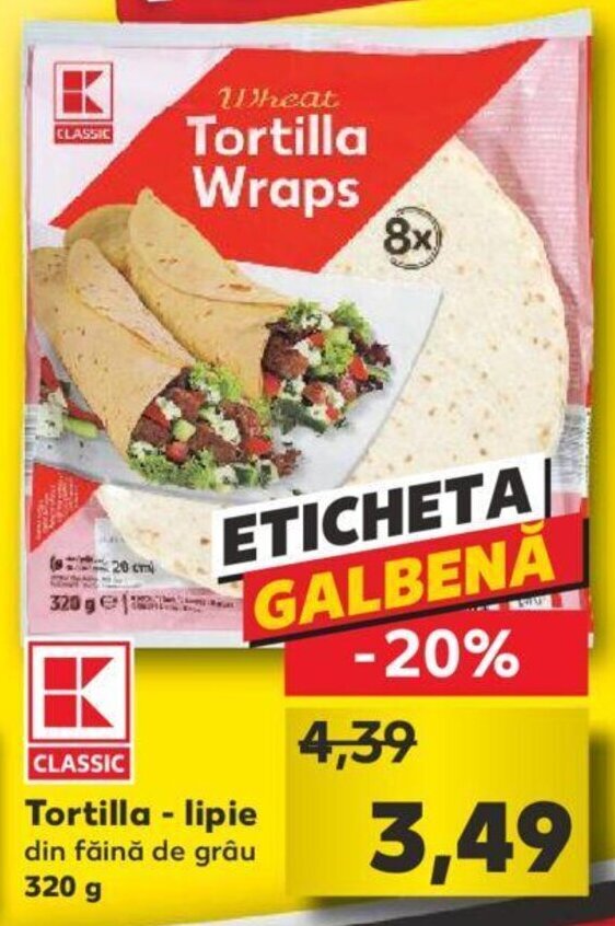 Kaufland Kaufland classic tortilla - lipie 320g Ofertă