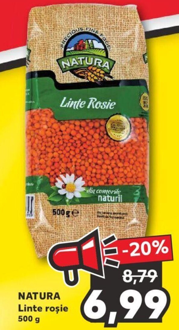 Kaufland Natura linte roșie 500g Ofertă