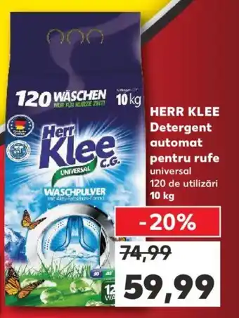 Kaufland Herr klee detergent automat pentru rufe 10kg Ofertă
