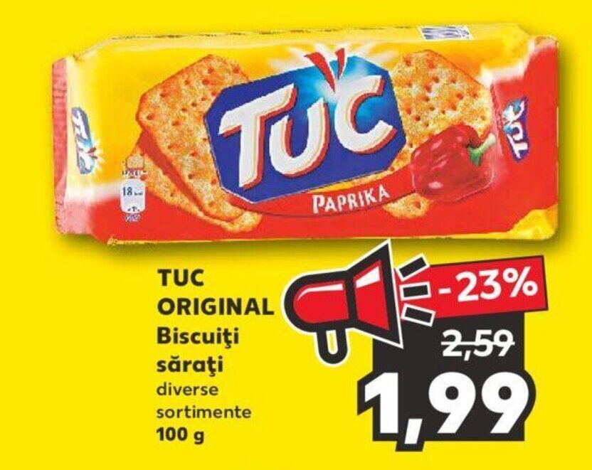 Kaufland Tuc original biscuiți sărați 100g Ofertă