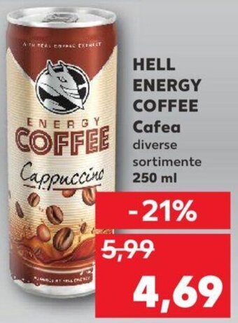 Kaufland Hell energy coffee cafea 250ml Ofertă