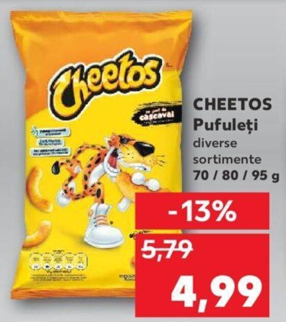 Kaufland Cheetos pufuleți 70 / 80 / 95g Ofertă