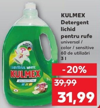Kaufland Kulmex detergent lichid pentru rufe 3l Ofertă
