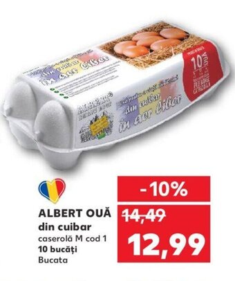 Kaufland Albert ouă din cuibar 10 bucăți Ofertă