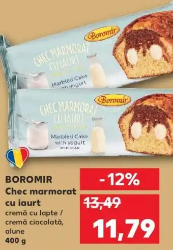 Kaufland Boromir chec marmorat cu iaurt 400g Ofertă