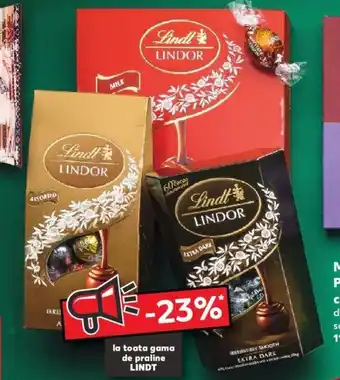 Kaufland Lindt la toata gama de praline Ofertă