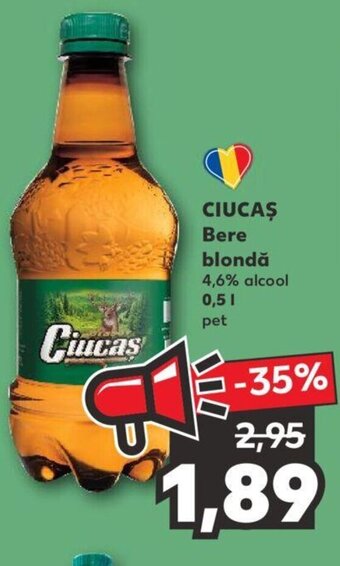 Kaufland Ciucaș bere blondă 0.5l Ofertă