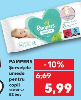 Kaufland Pampers șervețele umede pentru copii 52 buc Ofertă