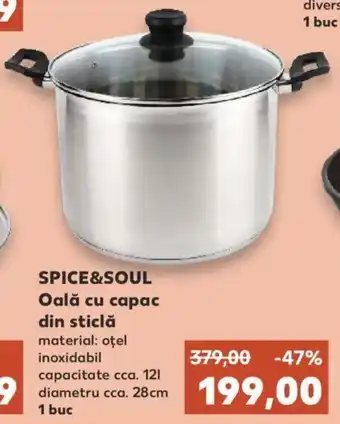 Kaufland Spice&soul oală cu capac din sticlă 1 buc Ofertă