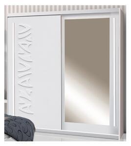 Favi Dulap tk1-150, usi glisante, 6 rafturi, bara de haine, oglinda, andersen, 150x59x215 cm Ofertă