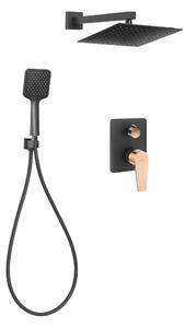Sistem de duș încastrat cu 2 funcții midnight negru/rose gold
