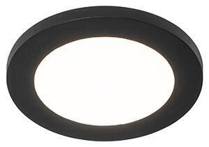 Plafoniera neagra 17 cm cu led in 3 trepte reglabila ip44 - steve
