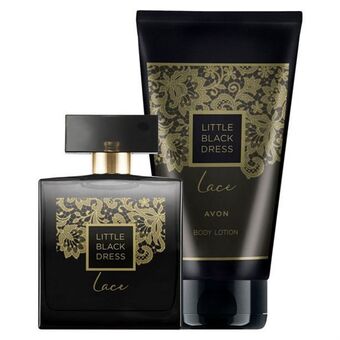 Set little black dress lace