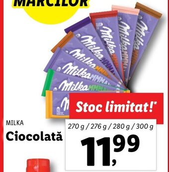 Lidl Milka ciocolată 270 / 276 / 280 / 300g Ofertă