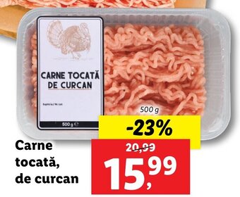 Lidl Carne tocată de curcan 500g Ofertă