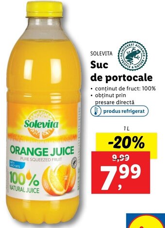 Lidl Solevita suc de portocale 1l Ofertă