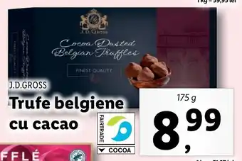 Lidl J.D. Gross trufe belgiene cu cacao 175g Ofertă