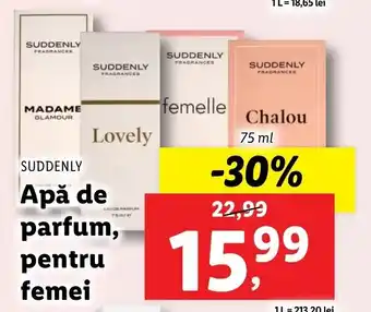 Lidl Suddenly apă de parfum pentru femei 75ml Ofertă