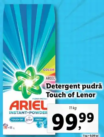 Lidl Ariel pudră touch of lenor 11kg Ofertă
