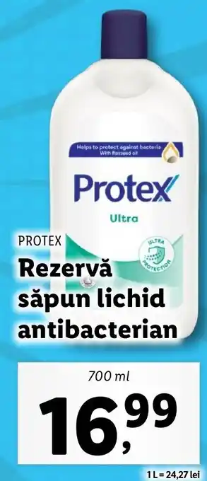 Lidl Protex rezervă săpun lichid antibacterian 700ml Ofertă