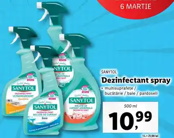 Lidl Sanytol dezinfectant spray 500ml Ofertă