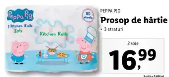 Lidl Peppa pig prosop de hârtie 3 role Ofertă