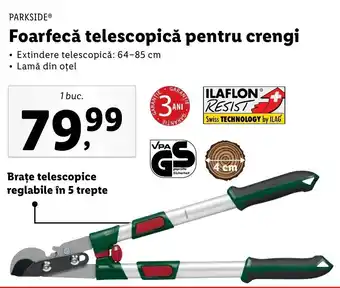 Lidl Parkside foarfecă telescopică pentru crengi 1 buc Ofertă
