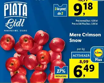 Lidl piața mere crimson snow per 1kg