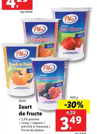 Lidl Pilos iaurt de fructe 400g Ofertă