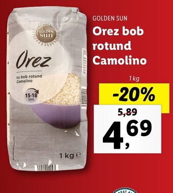 Lidl Golden sun orez bob rotund camolino 1kg Ofertă