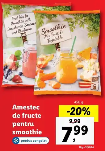 Lidl Amestec de fructe pentru smoothie 450g Ofertă